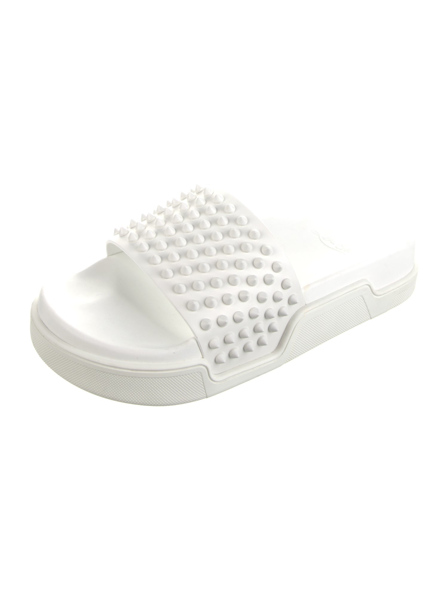 Christian Louboutin Rubber Studded Accents Slides