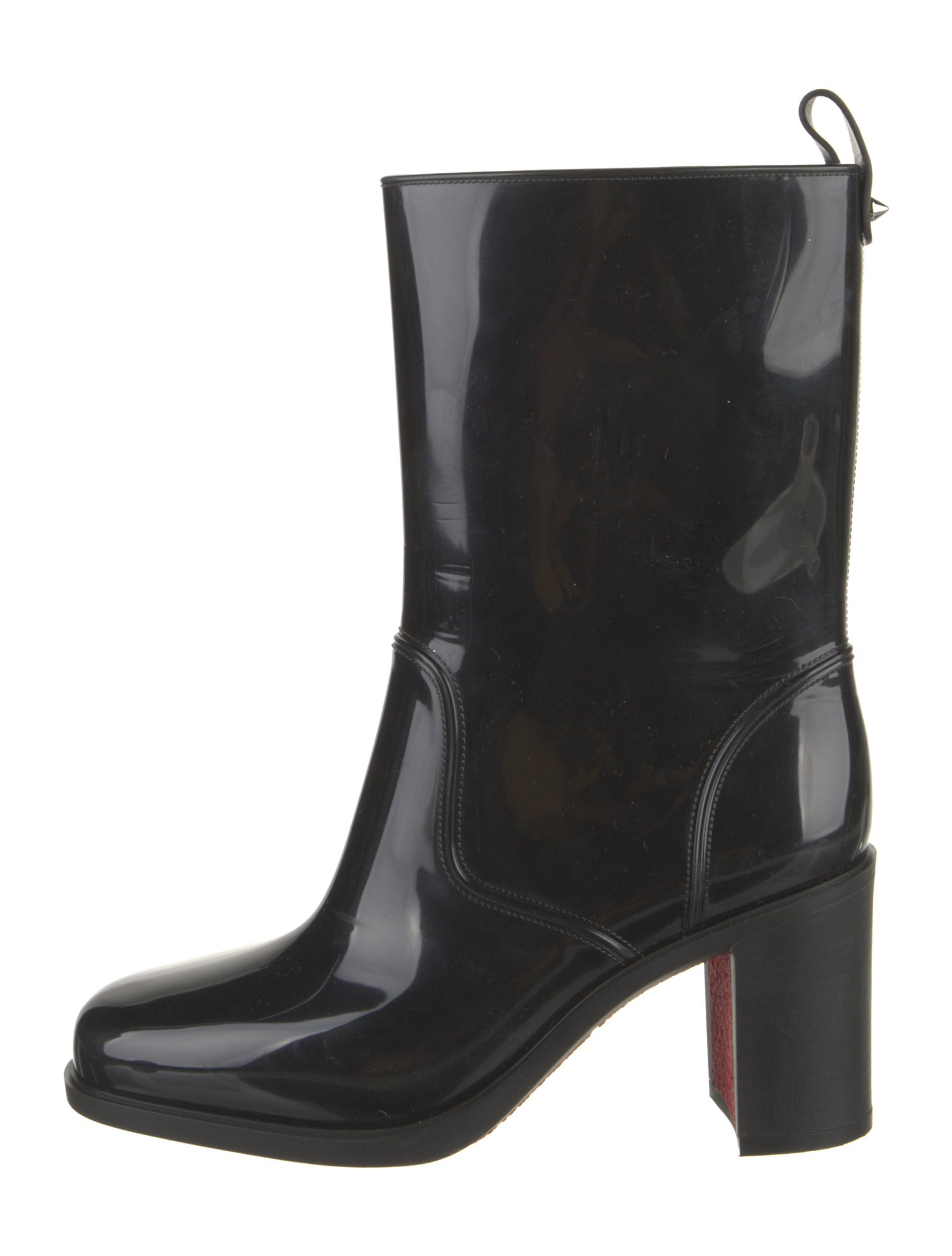 Christian Louboutin Rubber Studded Accents Rain Boots