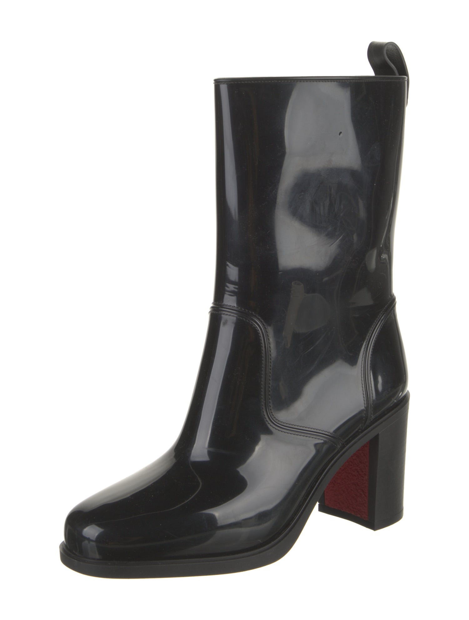 Christian Louboutin Rubber Studded Accents Rain Boots