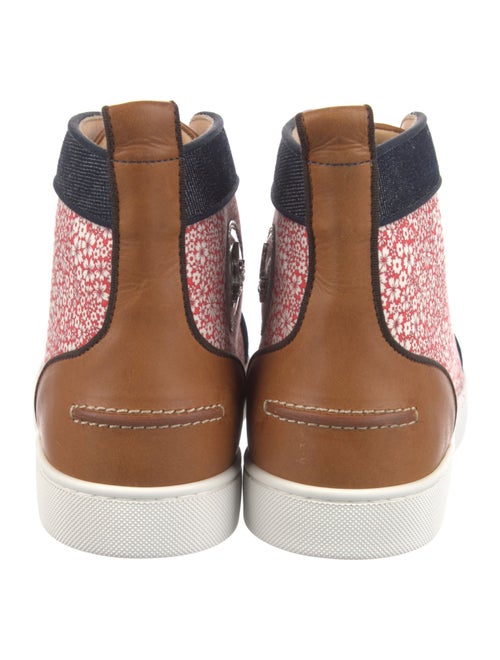 Christian Louboutin Spike Accents Canvas Sneakers