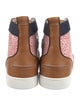 Christian Louboutin Spike Accents Canvas Sneakers
