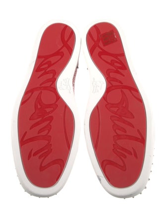 Christian Louboutin Spike Accents Canvas Sneakers