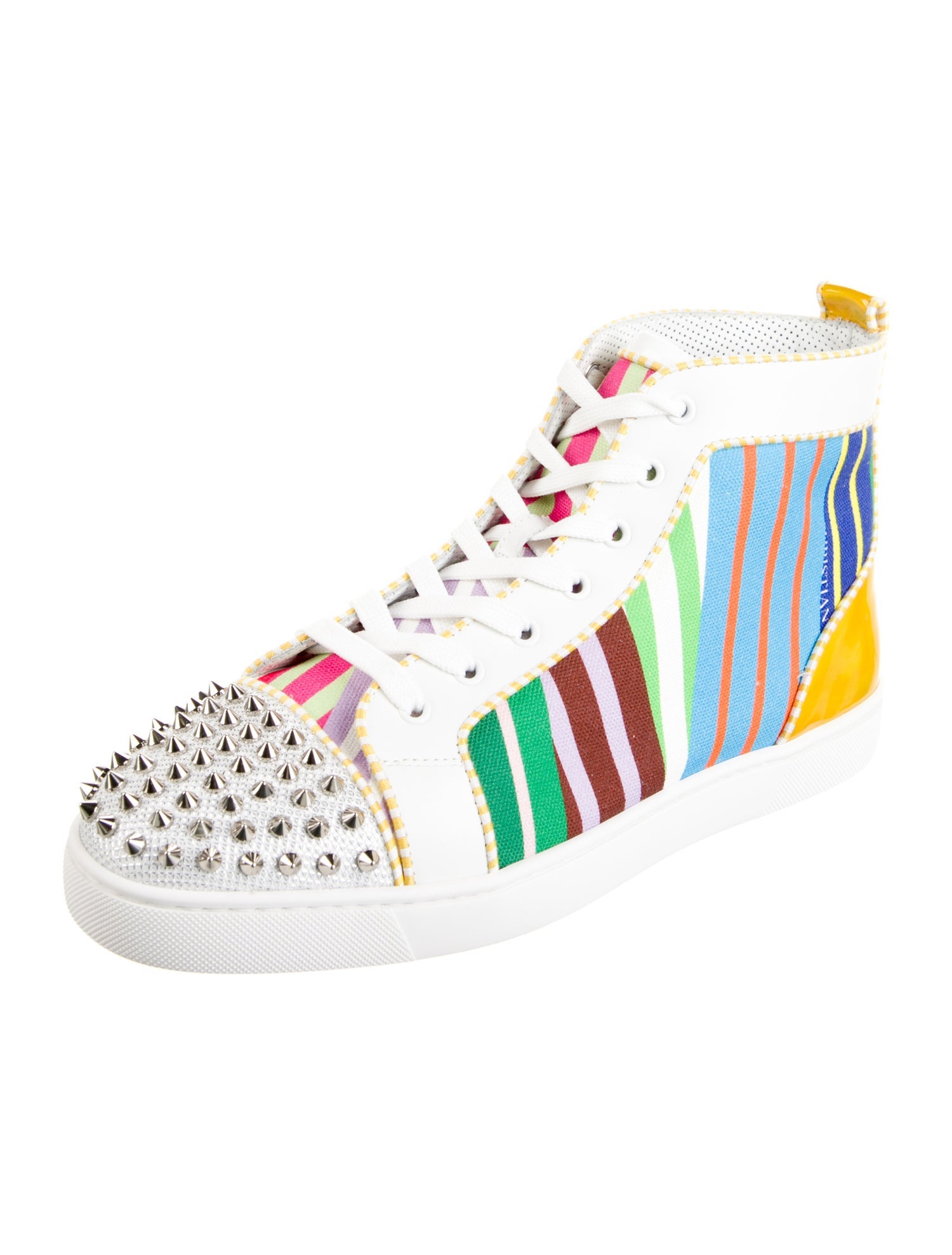 Christian Louboutin Canvas Striped Sneakers