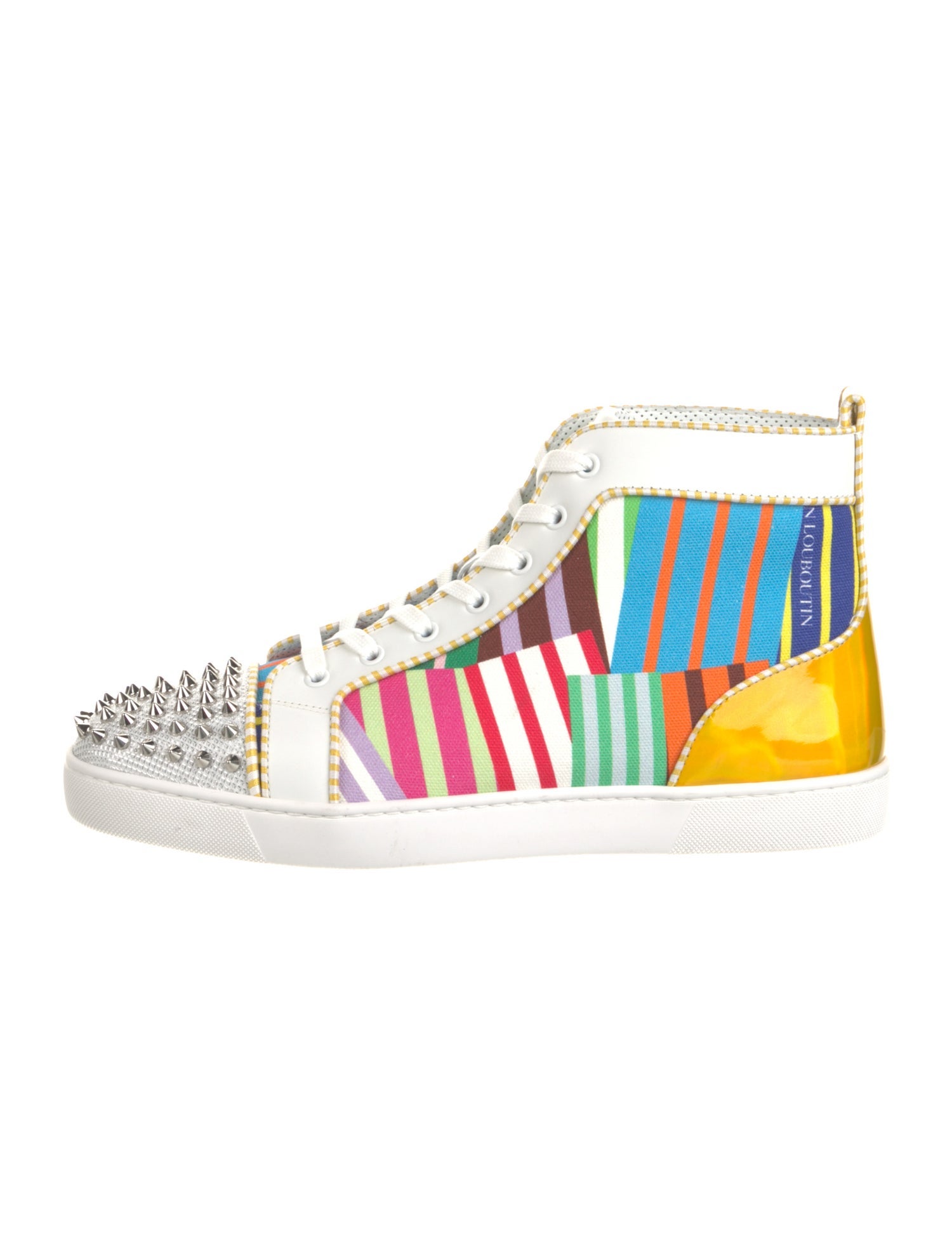 Christian Louboutin Spike Accents Canvas Sneakers