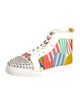 Christian Louboutin Spike Accents Canvas Sneakers