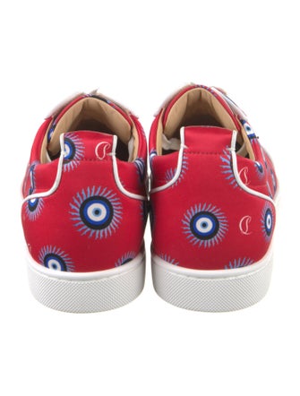 Christian Louboutin Spike Accents Satin Sneakers