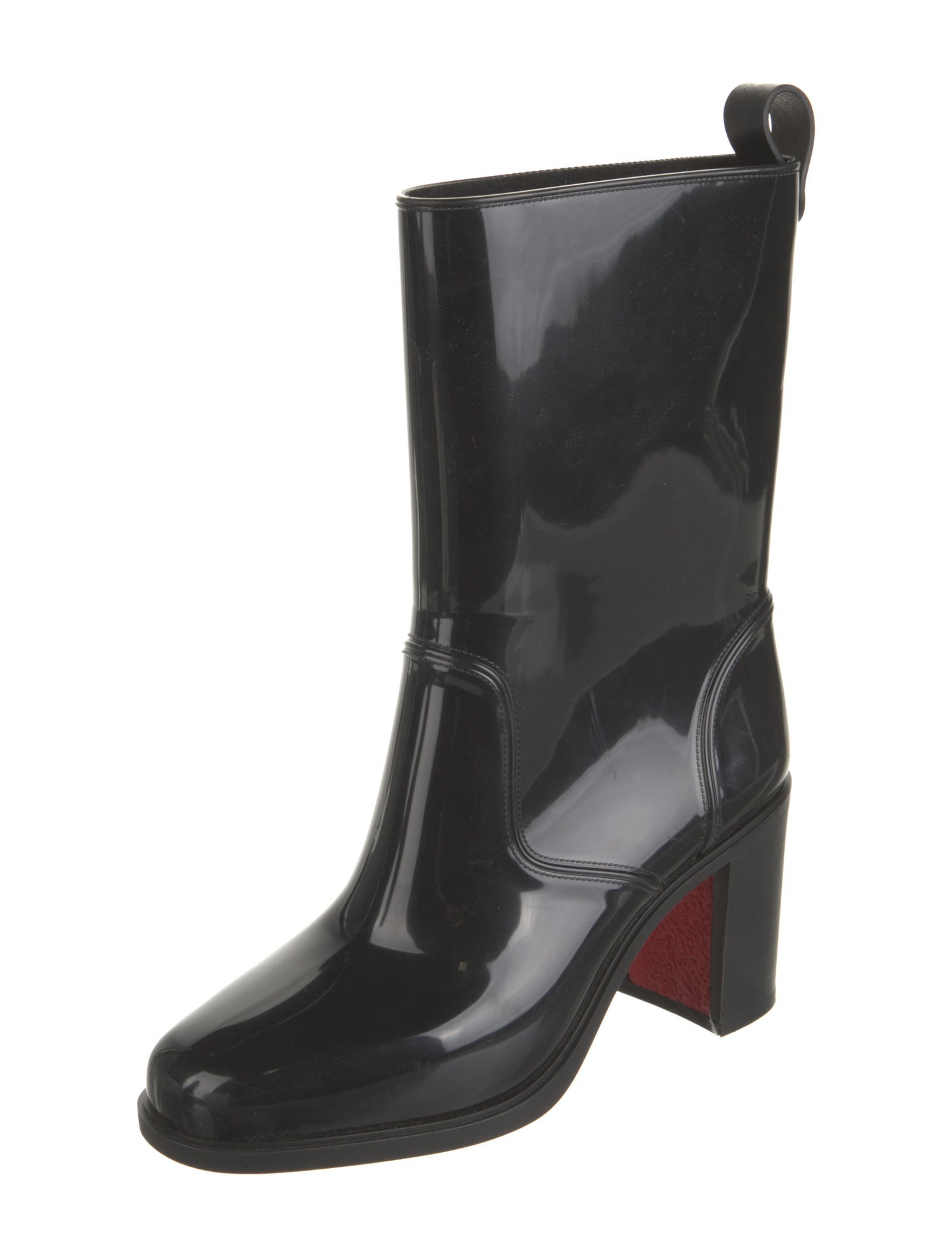 Christian Louboutin Rubber Studded Accents Rain Boots