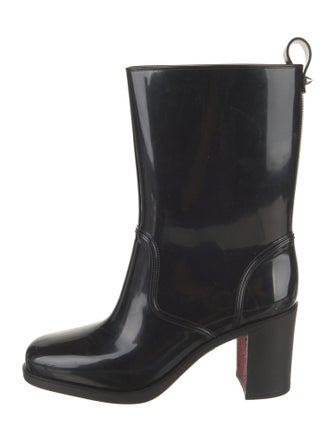 Christian Louboutin Rubber Studded Accents Rain Boots
