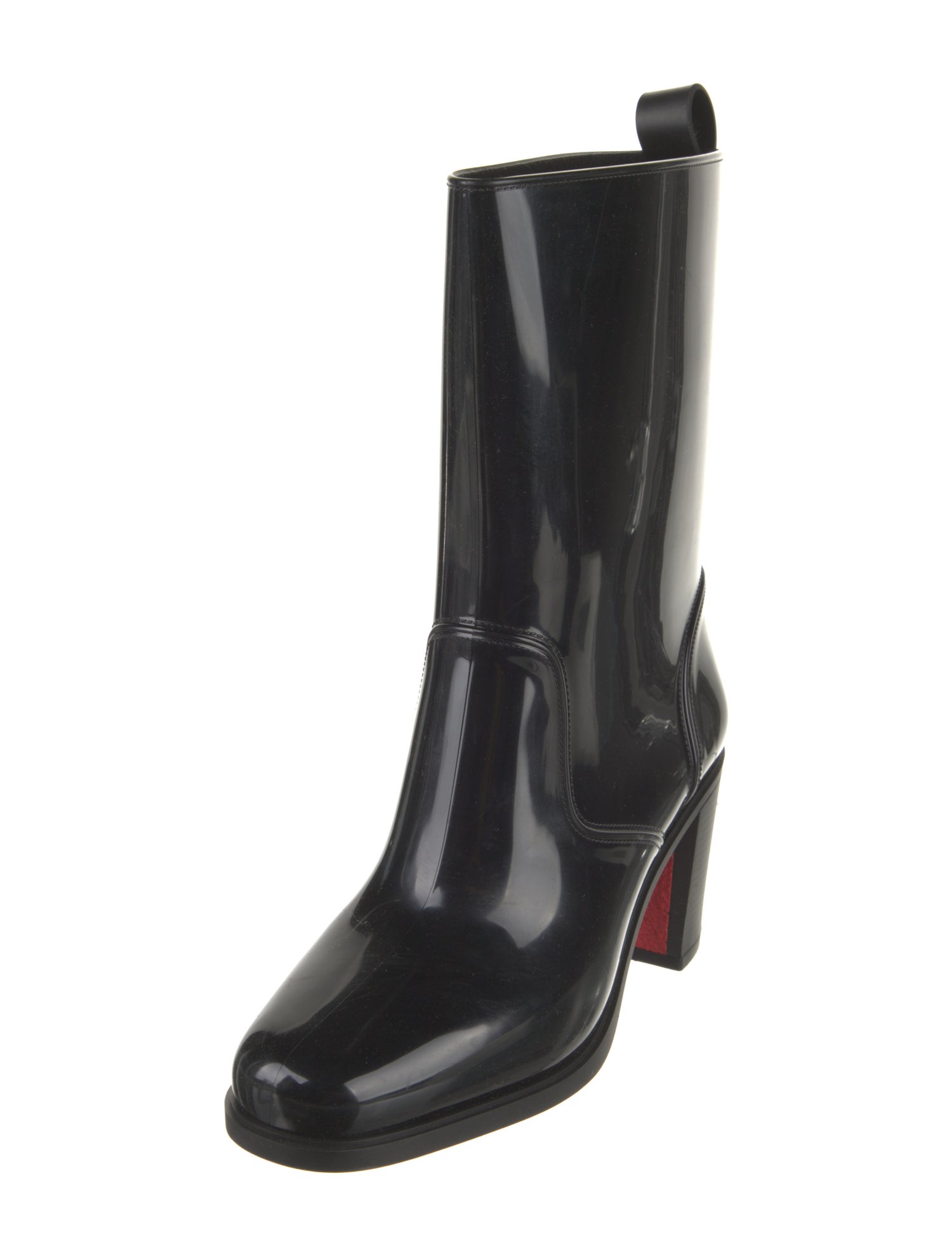 Christian Louboutin Rubber Studded Accents Rain Boots