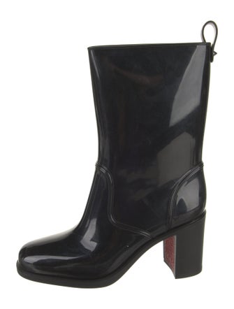 Christian Louboutin Rubber Studded Accents Rain Boots