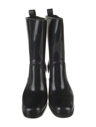 Christian Louboutin Rubber Studded Accents Rain Boots