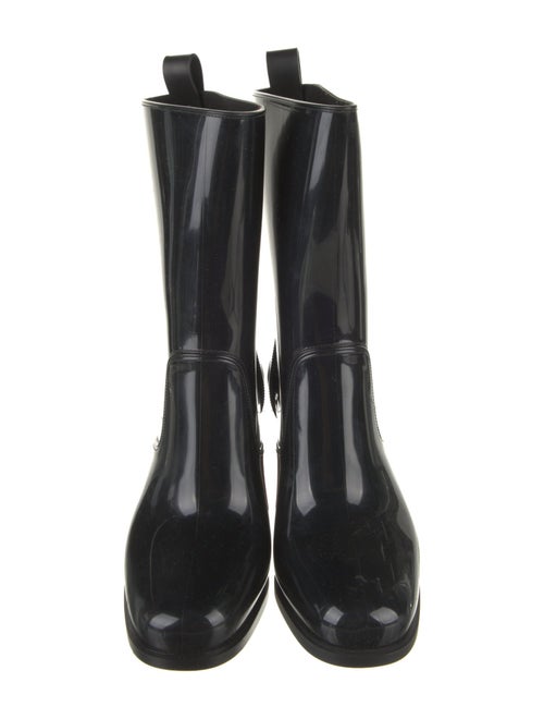Christian Louboutin Rubber Studded Accents Rain Boots
