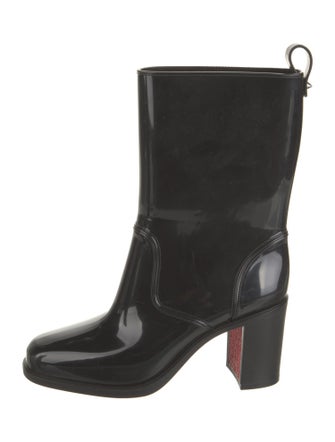 Christian Louboutin Rubber Studded Accents Rain Boots
