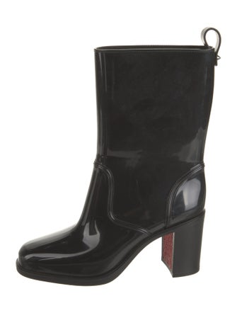Christian Louboutin Rubber Studded Accents Rain Boots
