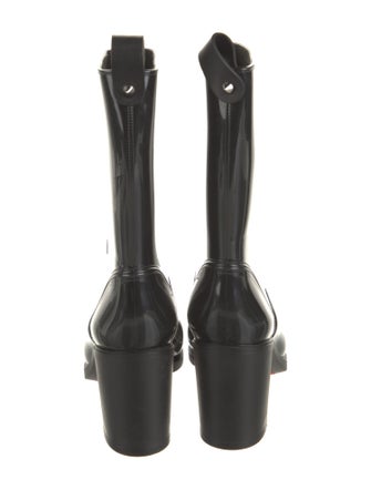 Christian Louboutin Rubber Studded Accents Rain Boots