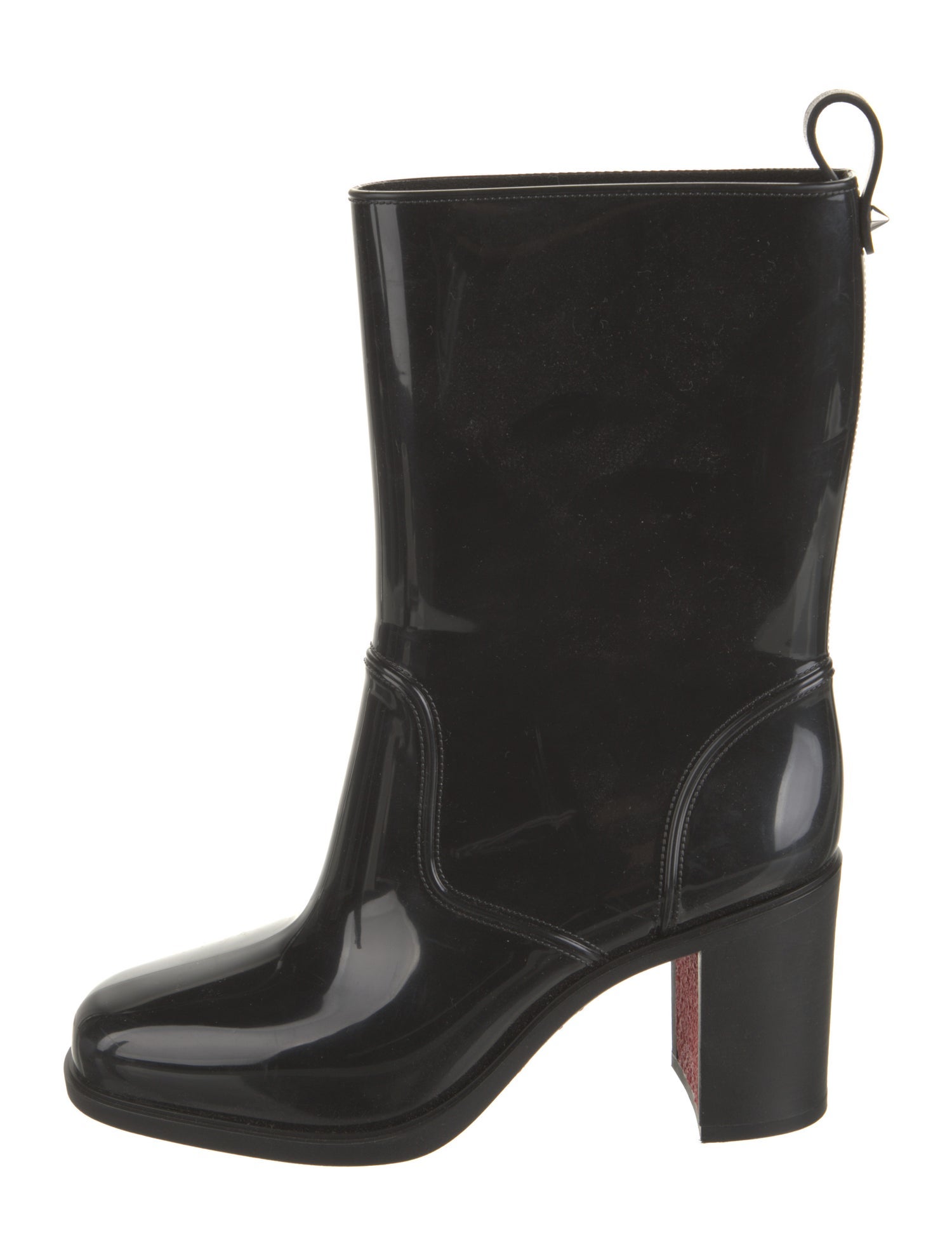 Christian Louboutin Rubber Studded Accents Rain Boots