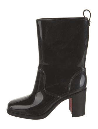 Christian Louboutin Rubber Studded Accents Rain Boots