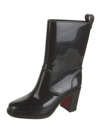 Christian Louboutin Rubber Studded Accents Rain Boots