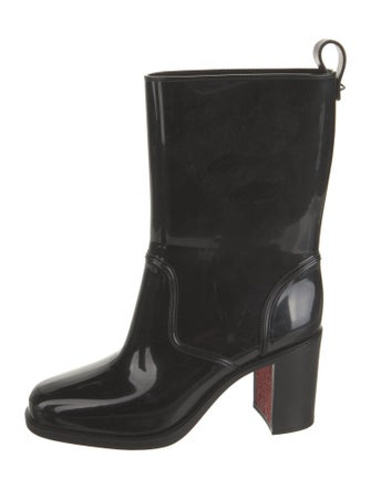 Christian Louboutin Rubber Studded Accents Rain Boots