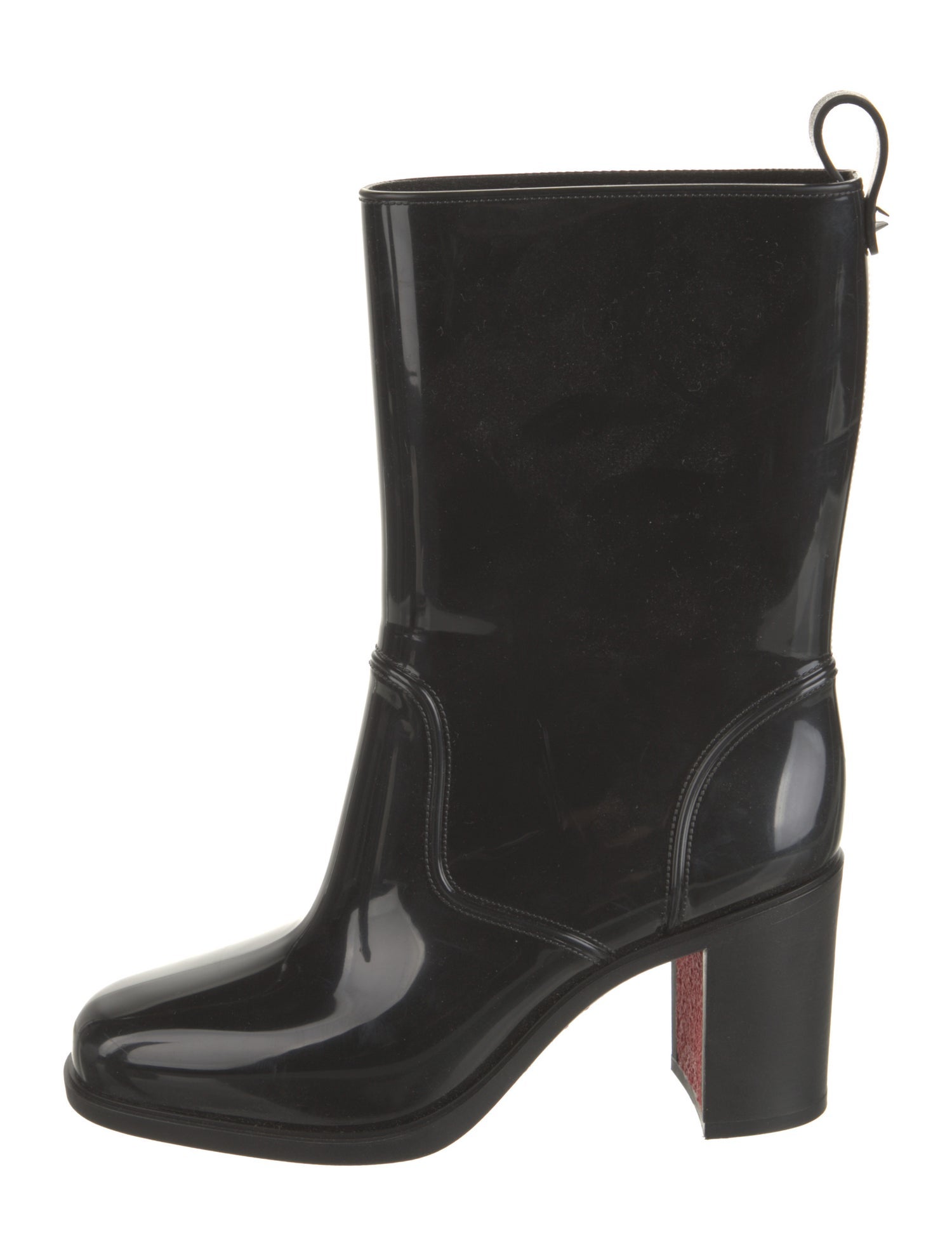 Christian Louboutin Rubber Studded Accents Rain Boots