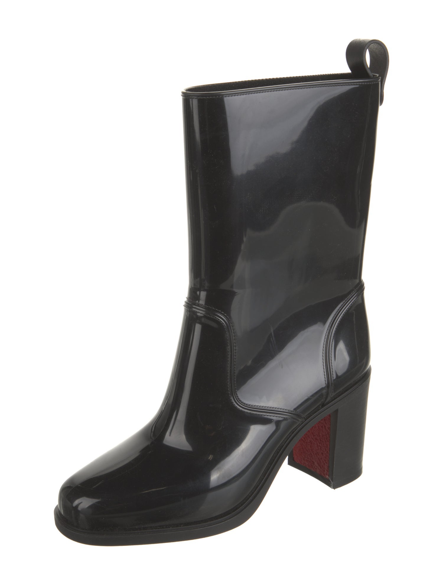 Christian Louboutin Rubber Studded Accents Rain Boots
