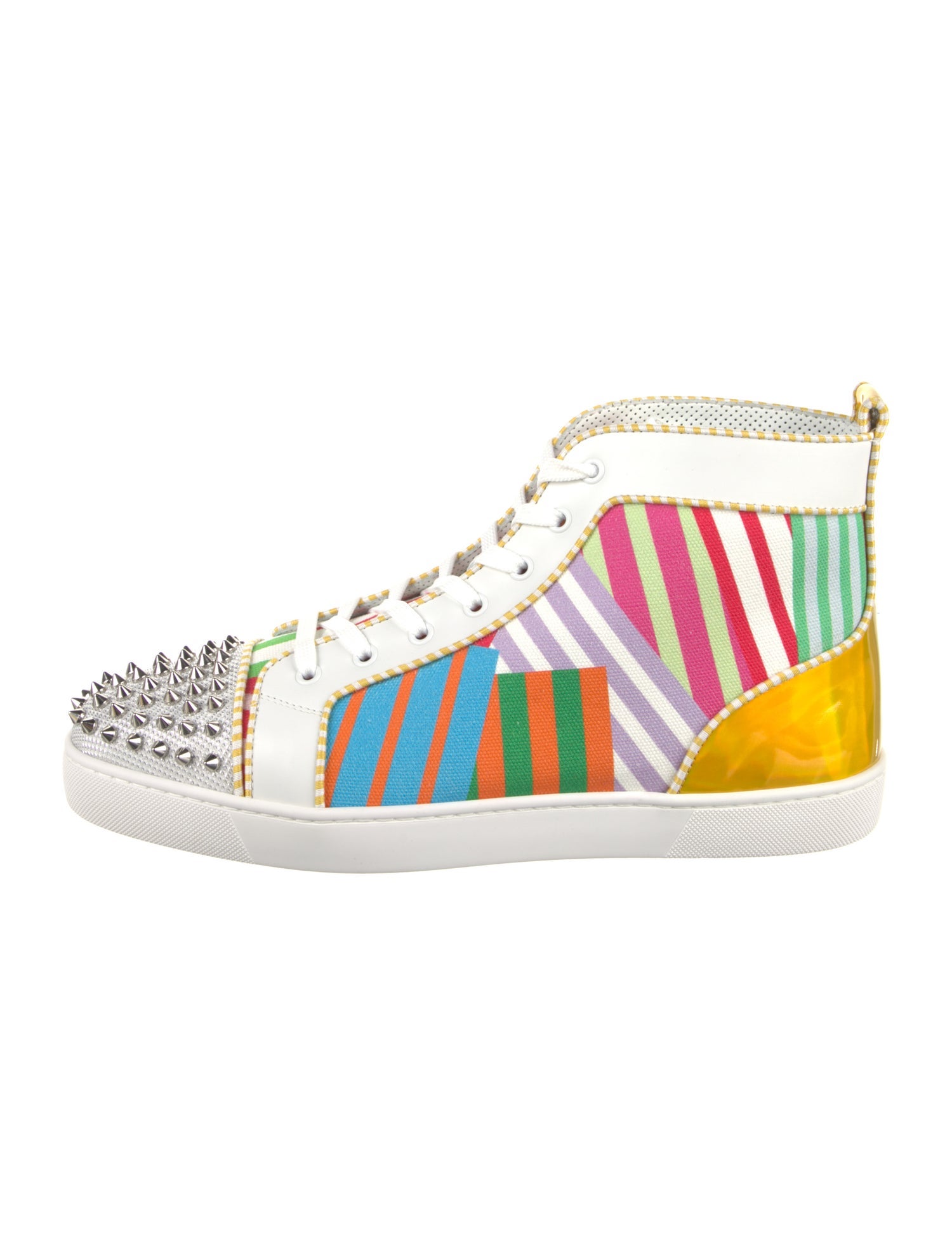 Christian Louboutin Spike Accents Canvas Sneakers