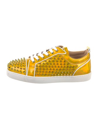 Christian Louboutin Patent Leather Printed Sneakers
