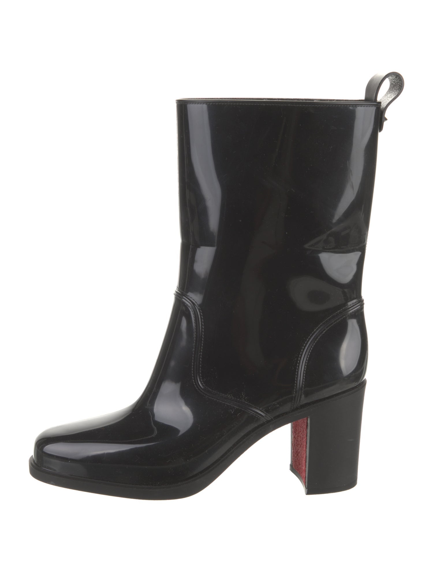 Christian Louboutin Spike Accents Rubber Rain Boots