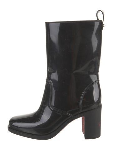 Christian Louboutin Boots Spike Accents Rubber Rain Us8, It38 | 8