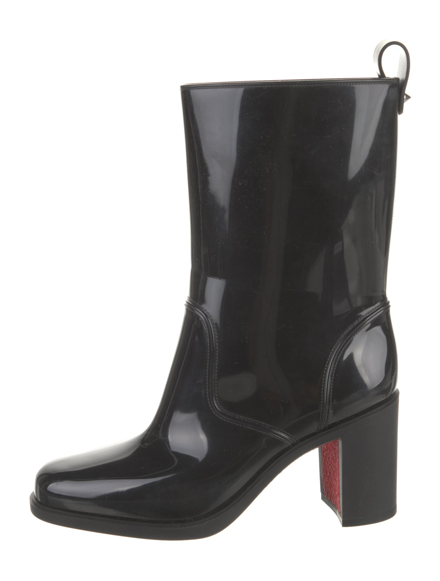 Christian Louboutin Spike Accents Rubber Rain Boots