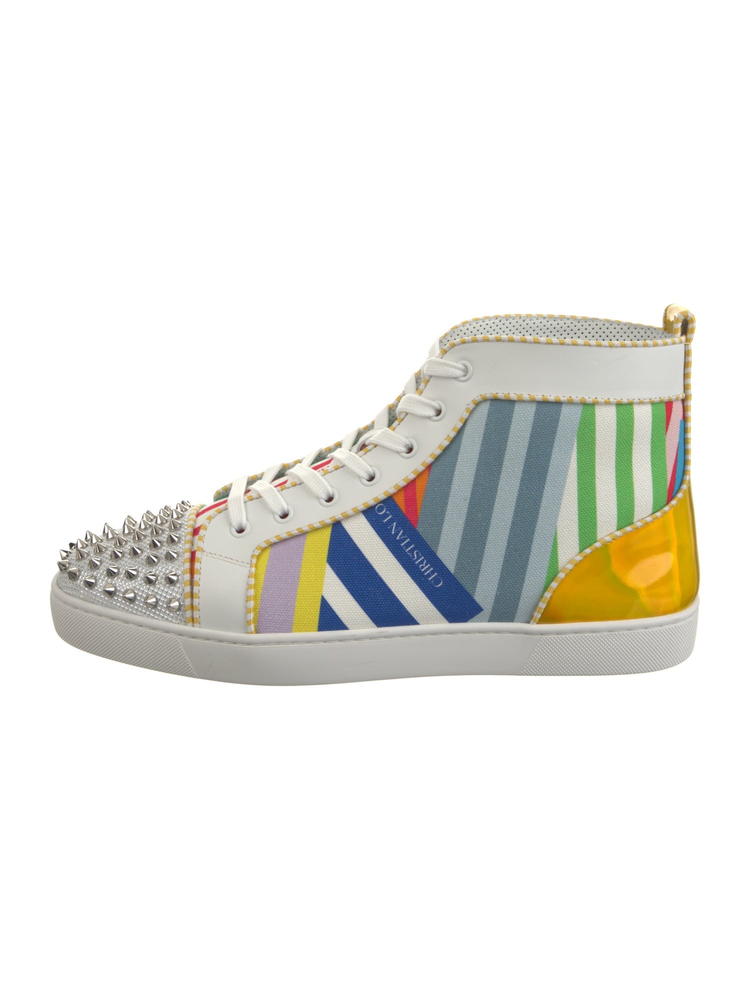 Christian Louboutin Canvas Striped Sneakers