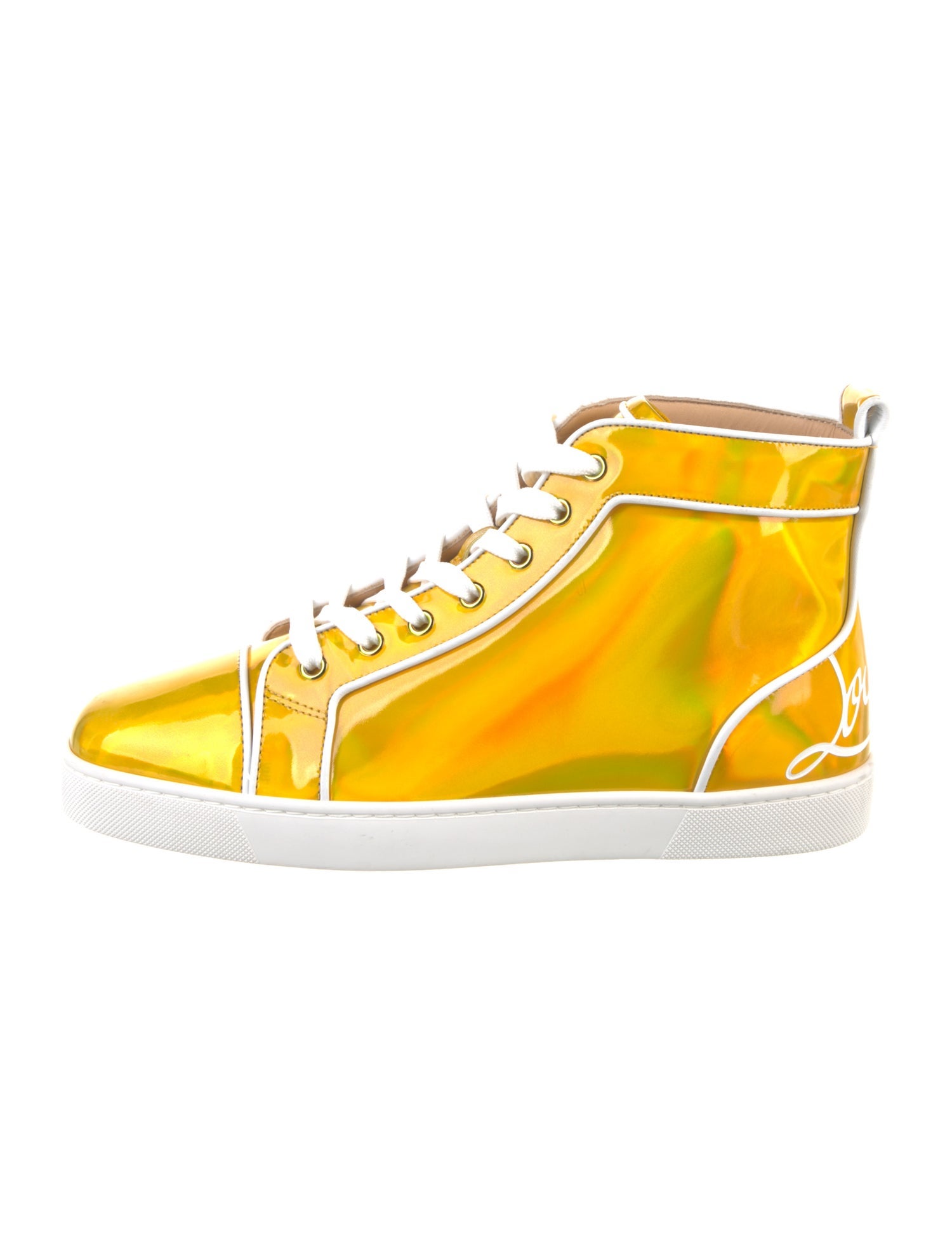 Christian Louboutin Patent Leather Printed Sneakers