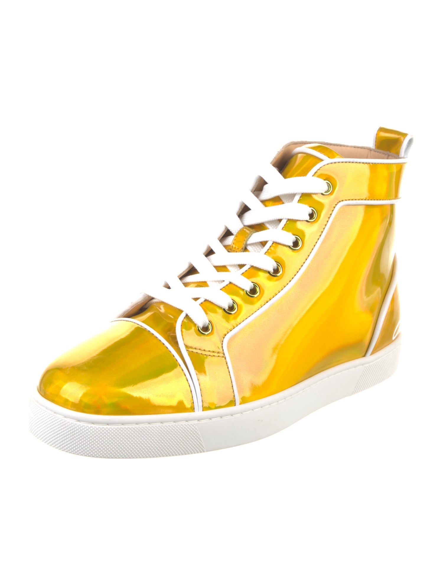 Christian Louboutin Patent Leather Printed Sneakers