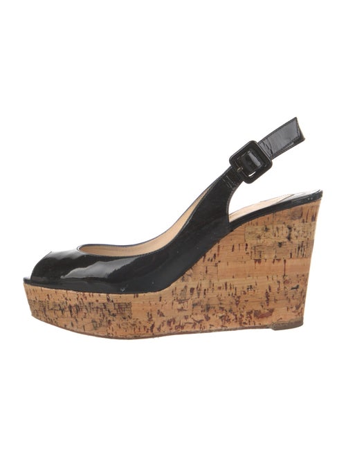Christian Louboutin Patent Leather Slingback Sandals