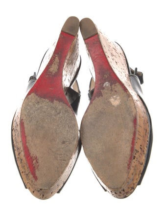 Christian Louboutin Patent Leather Slingback Sandals