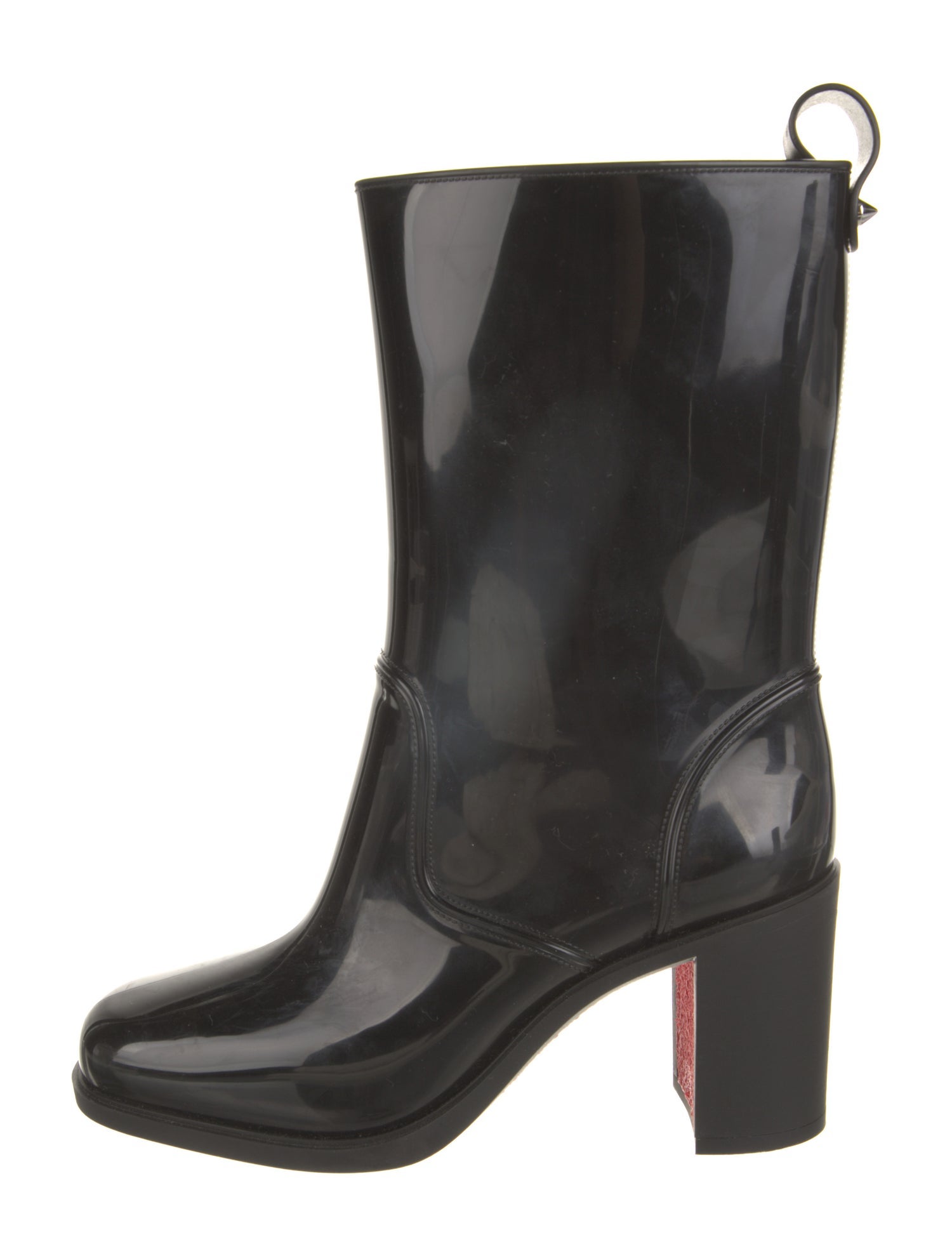 Christian Louboutin Rubber Studded Accents Rain Boots