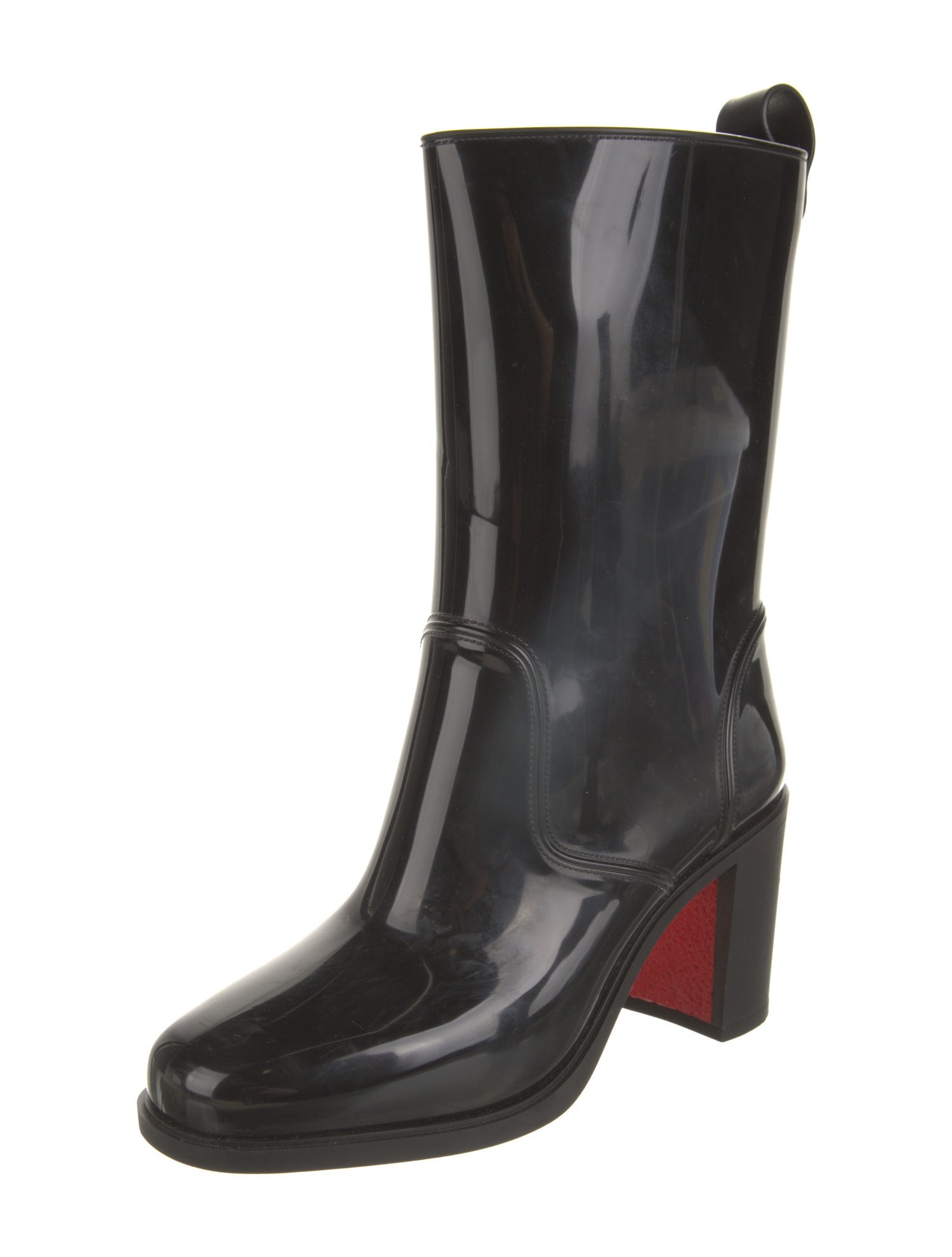 Christian Louboutin Rubber Studded Accents Rain Boots