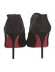 Christian Louboutin Suede Crystal Embellishments Lace-Up Boots