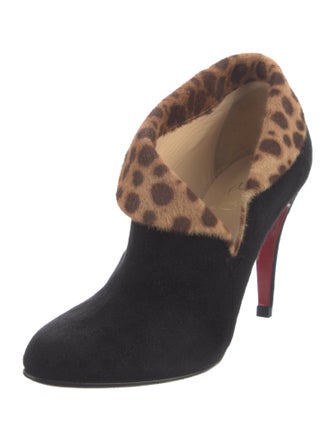 Christian Louboutin Suede Animal Print Pumps