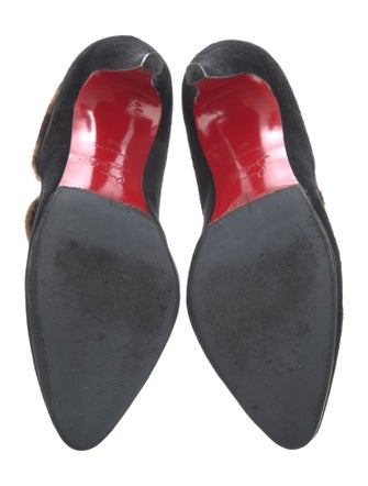 Christian Louboutin Suede Animal Print Pumps