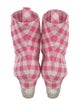 Christian Louboutin Plaid Print Crystal Embellishments Boots