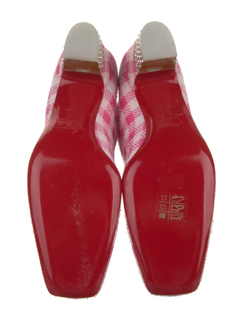 Christian Louboutin Plaid Print Crystal Embellishments Boots