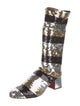 Christian Louboutin Sequins Printed Combat Boots