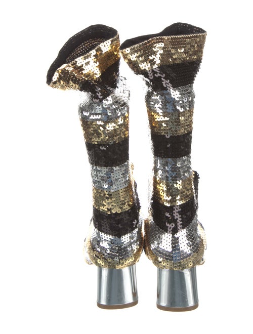 Christian Louboutin Sequins Printed Combat Boots