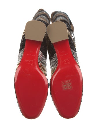 Christian Louboutin Sequins Printed Combat Boots