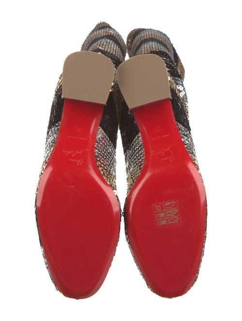 Christian Louboutin Sequins Printed Combat Boots