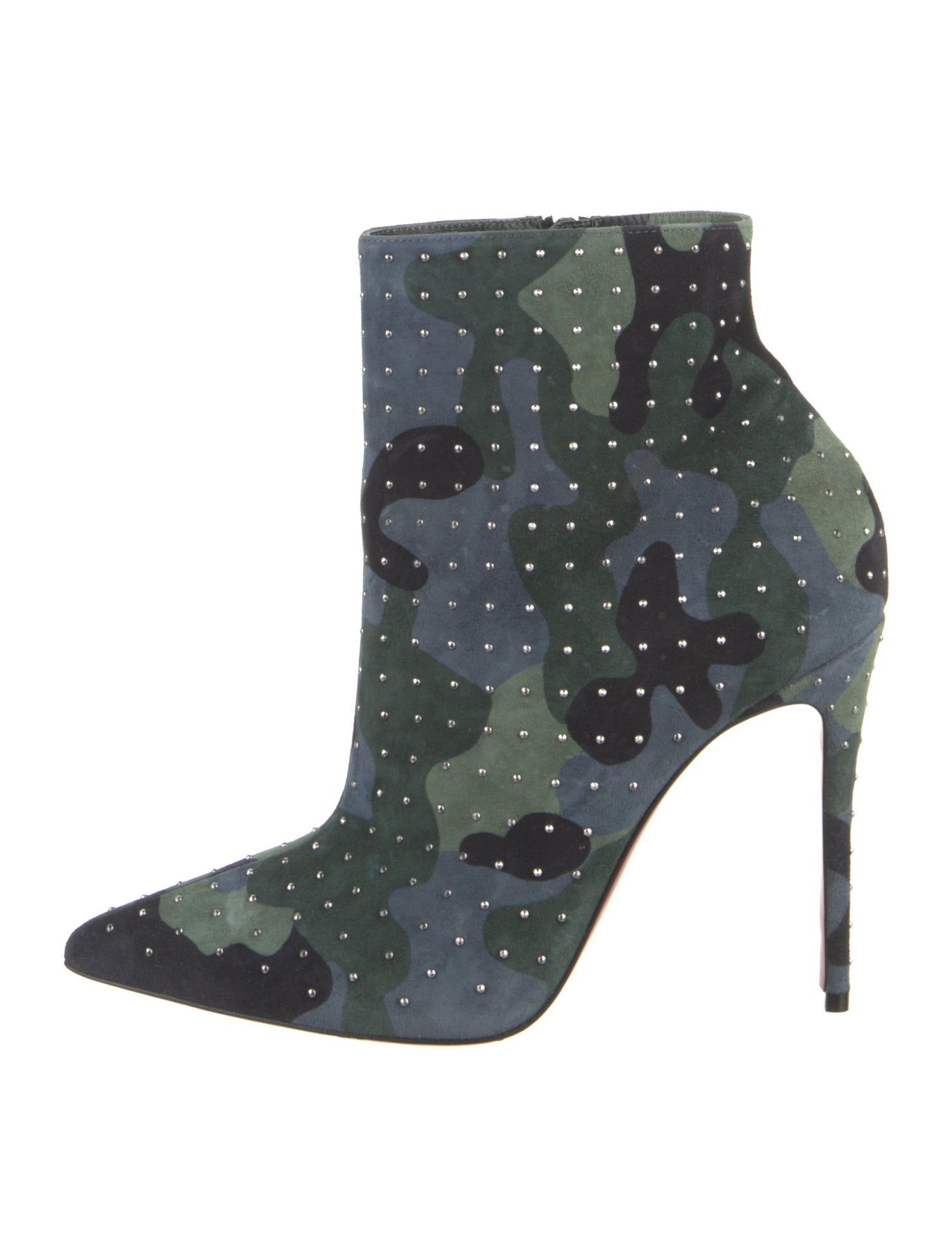 Christian Louboutin Suede Printed Boots