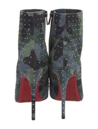 Christian Louboutin Suede Printed Boots