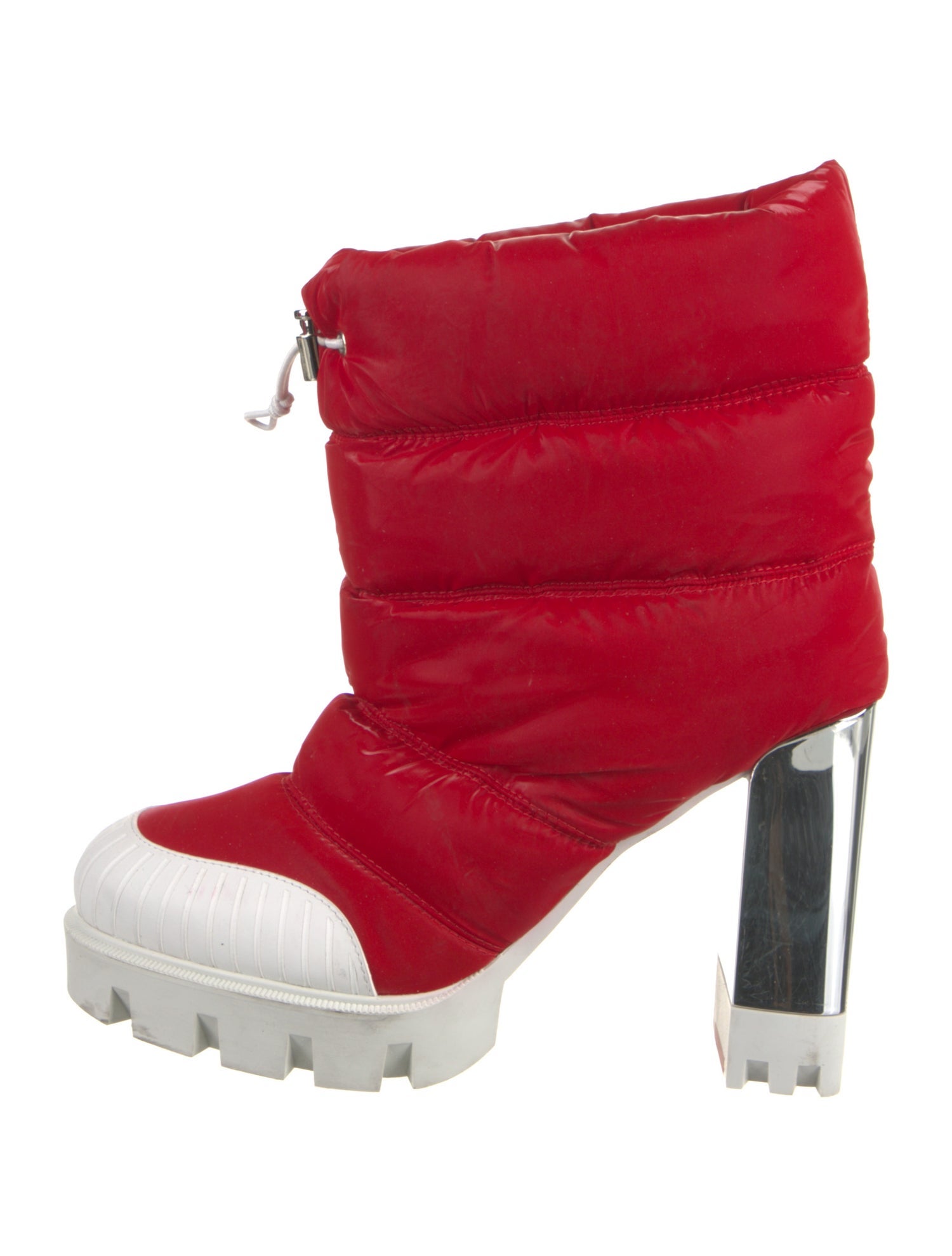 Christian Louboutin Nylon Colorblock Pattern Boots