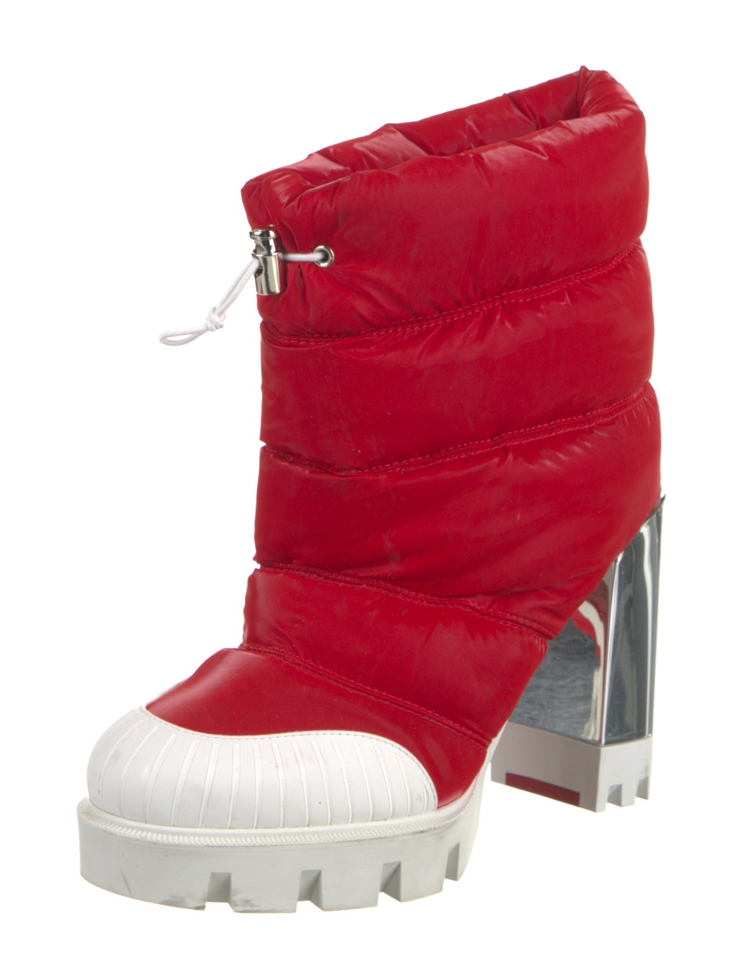 Christian Louboutin Nylon Colorblock Pattern Boots
